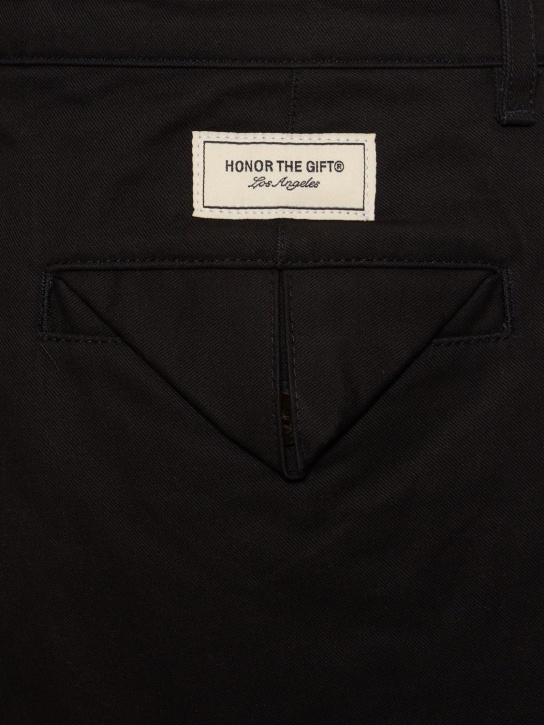 Honor the Gift: Pantaloni workwear in twill di cotone - Nero - men_1 | Luisa Via Roma