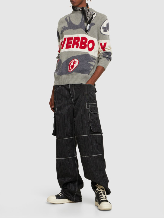 Charles Jeffrey LOVERBOY: Pull-over à logo Loverboy - Gris/Multicolore - men_1 | Luisa Via Roma