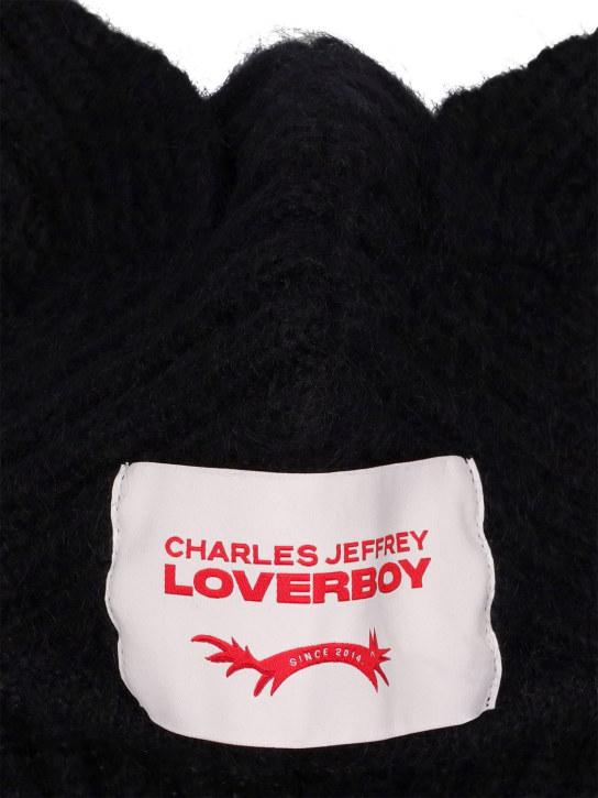 Charles Jeffrey LOVERBOY: 耳朵装饰巴拉克拉法帽 - 黑色 - women_1 | Luisa Via Roma