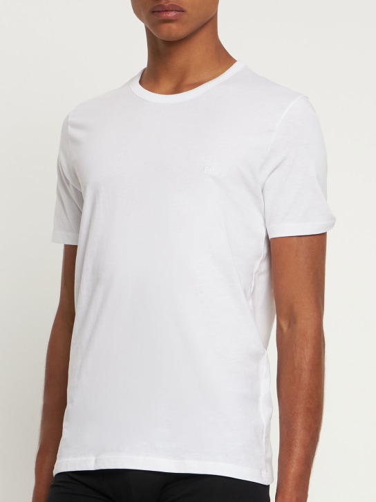 Boss: Pack of 3 cotton crewneck t-shirts - White - men_1 | Luisa Via Roma