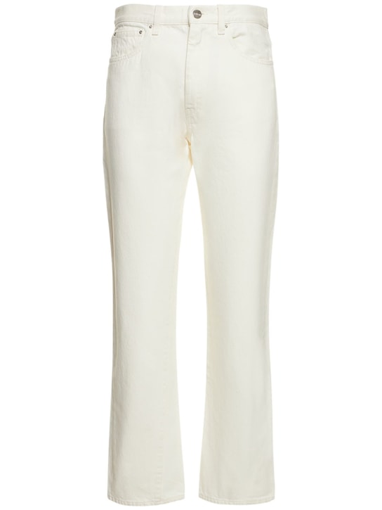 Toteme: 扭曲接缝有机棉牛仔裤 - 白色 - women_0 | Luisa Via Roma