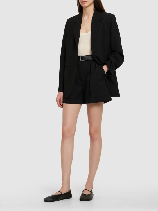 Toteme: Tailored wool blend jacket - Black - women_1 | Luisa Via Roma