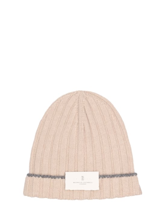 Brunello Cucinelli: Gorro beanie de punto de cashmere - men_0 | Luisa Via Roma