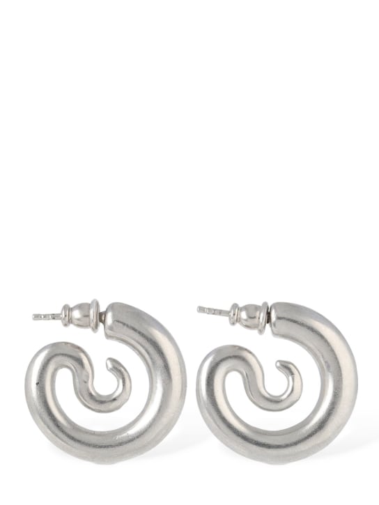 Panconesi: XS Serpent hoop earrings - Gümüş - women_0 | Luisa Via Roma