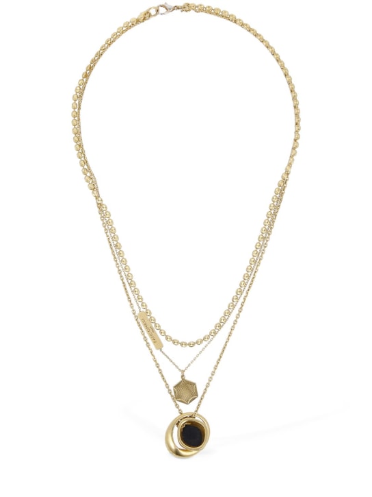 Panconesi: Famiglia chevalier necklace - Gold/Black - women_0 | Luisa Via Roma