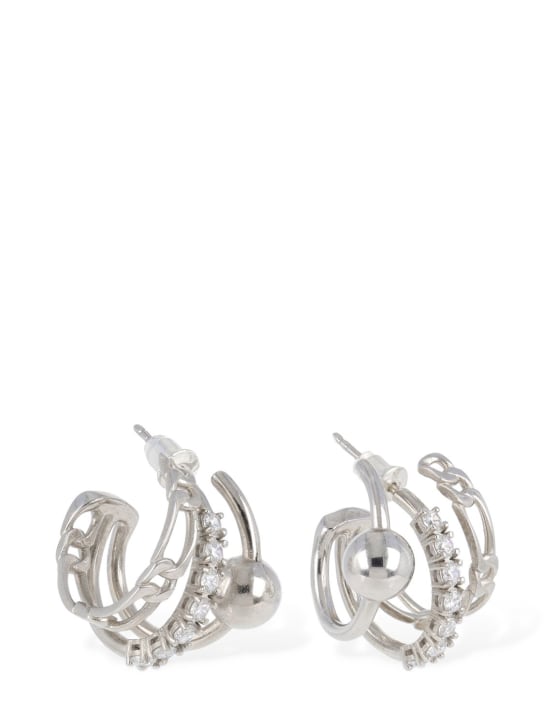 Panconesi: Famiglia stellar hoop earrings - Silver - women_1 | Luisa Via Roma