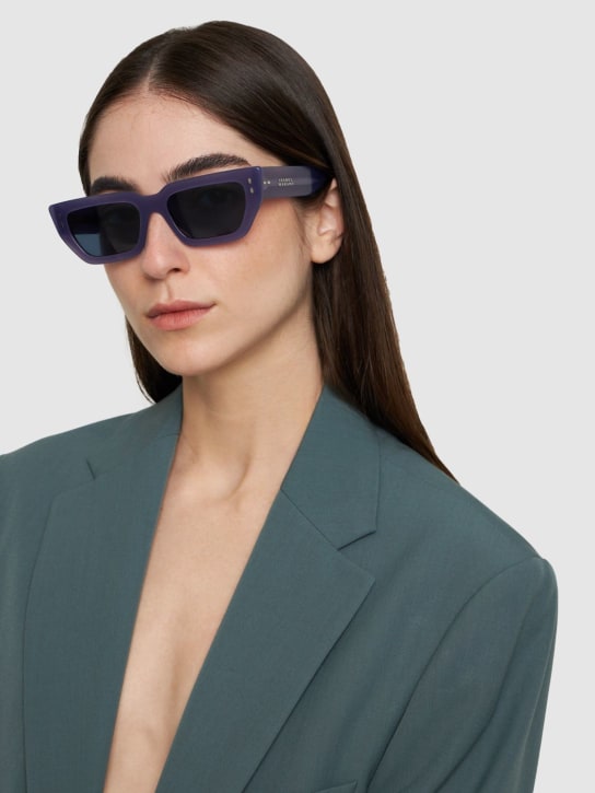 Isabel Marant: Gafas de sol de acetato cuadrado - Púrpura/Azul - women_1 | Luisa Via Roma