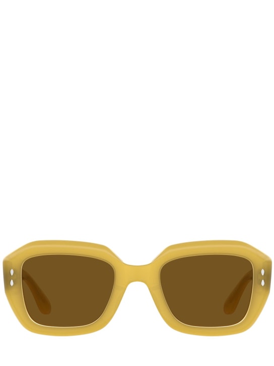 Isabel Marant: Isabel Marant round acetate sunglasses - Yellow/Brown - women_0 | Luisa Via Roma