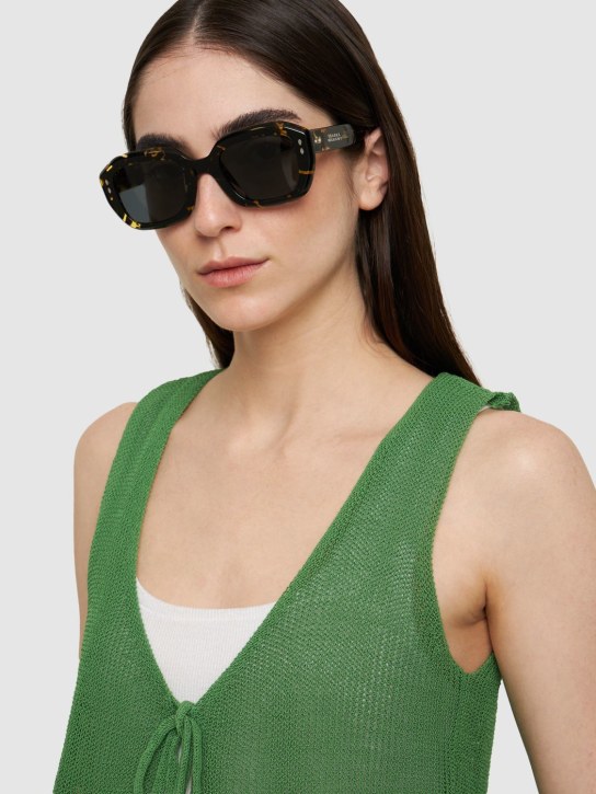 Isabel Marant: Isabel Marant round acetate sunglasses - Havana/Grey - women_1 | Luisa Via Roma