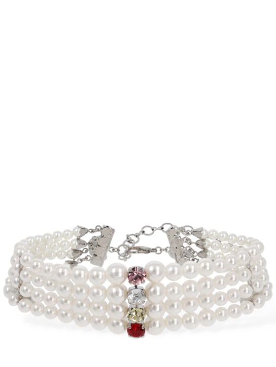 Faux pearl choker w crystals Alessandra Rich Women