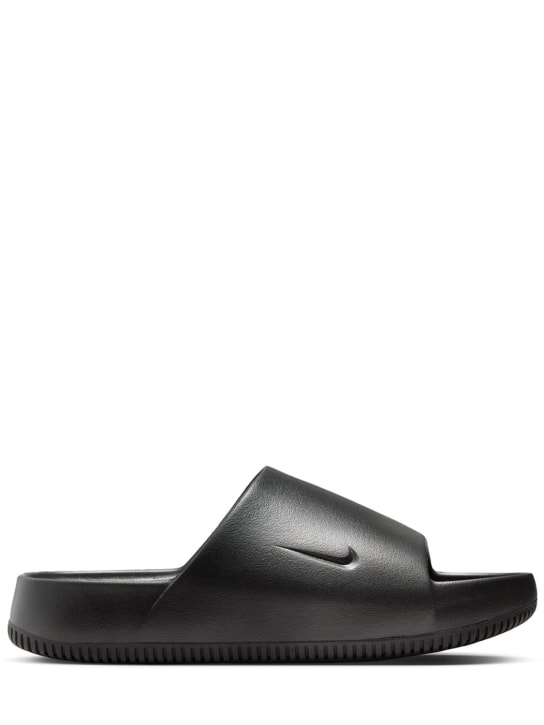Nike: Calm slide sandals - Schwarz/Schwarz - men_0 | Luisa Via Roma