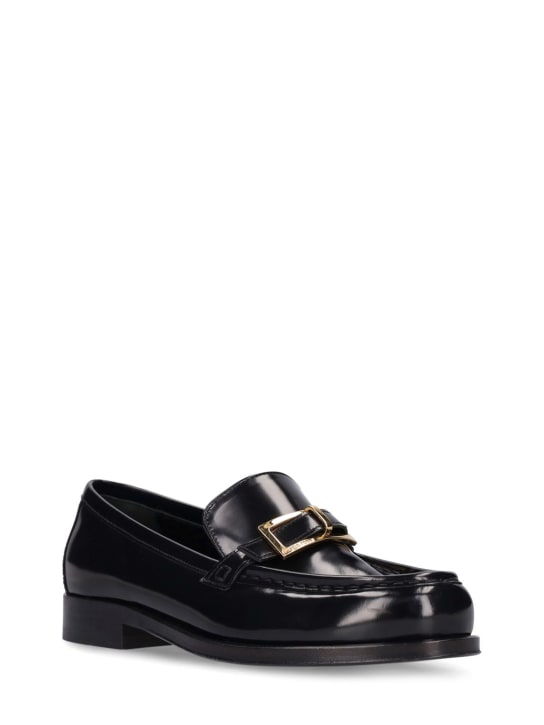 Sergio Rossi: 15mm Sr Nora brushed leather loafers - women_0 | Luisa Via Roma