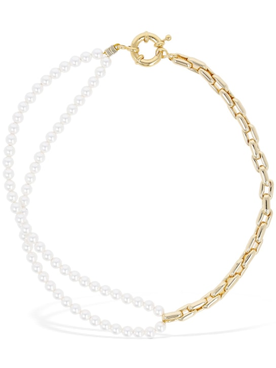 Timeless Pearly: Collier bicolore en perles - Pearl/Gold - women_0 | Luisa Via Roma