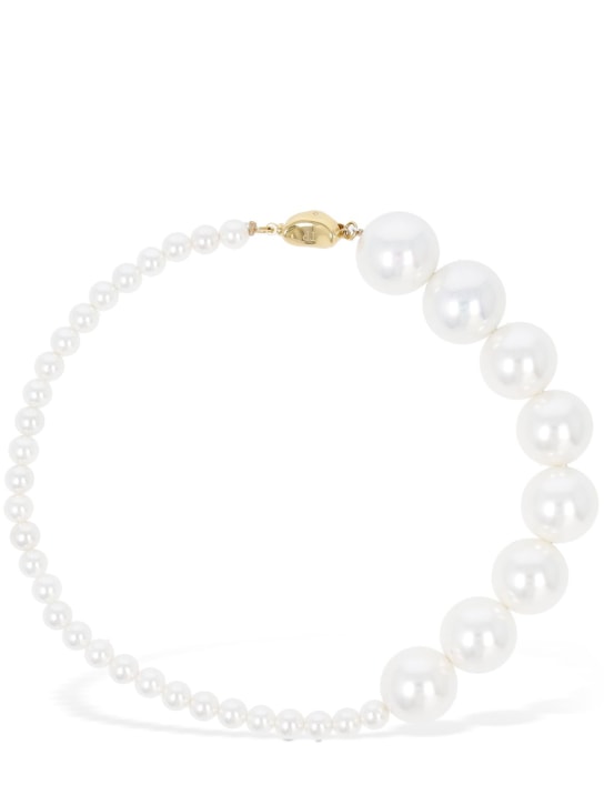 Timeless Pearly: Gradient pearl collar necklace - Pearl - women_0 | Luisa Via Roma