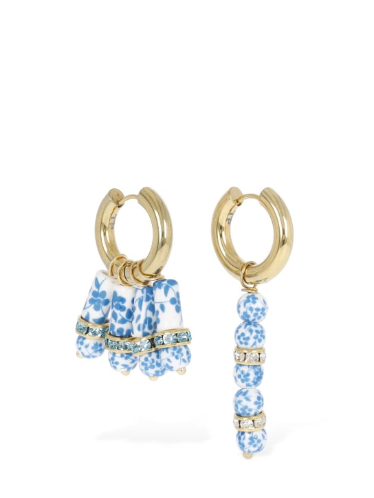 Timeless Pearly: Mismatched ceramic earrings - women_0 | Luisa Via Roma