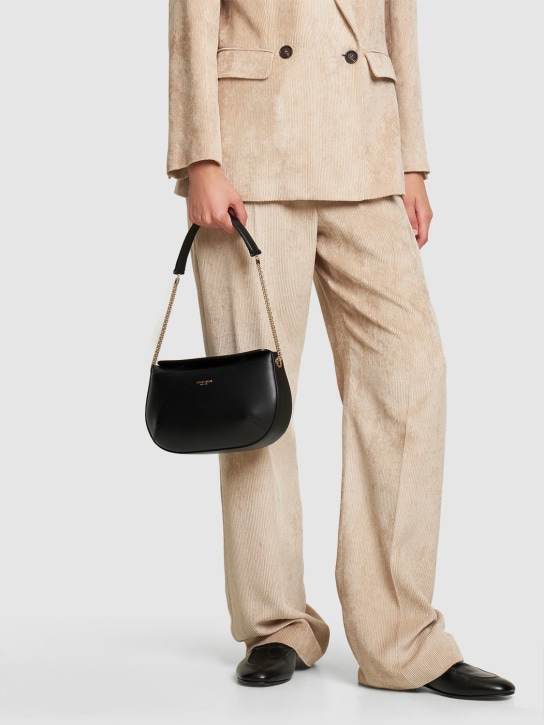 Giorgio Armani: Smooth leather shoulder bag - Black - women_1 | Luisa Via Roma