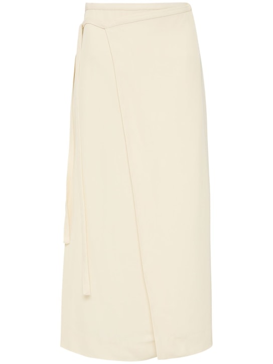 St. Agni: Wickelrock aus Viskosetwill - Weiß - women_0 | Luisa Via Roma