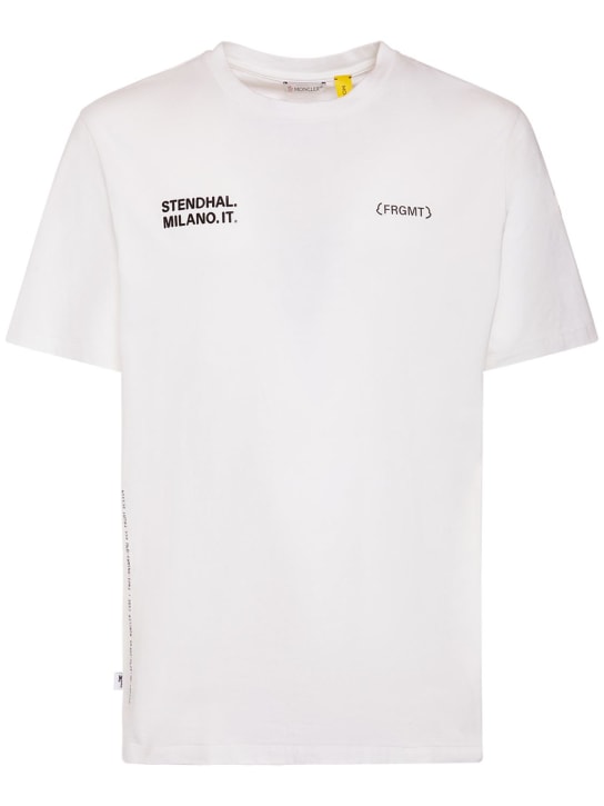 Moncler Genius: T-shirt Moncler x FRGMT in cotone - Bianco Acceso - men_0 | Luisa Via Roma
