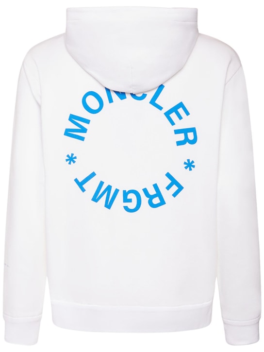 Moncler Genius: Sweat-shirt en coton à capuche Moncler x FRGMT - Blanc Vif - women_1 | Luisa Via Roma