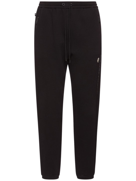 Moncler Genius: Moncler x FRGMT cotton jersey sweatpants - Black - men_0 | Luisa Via Roma