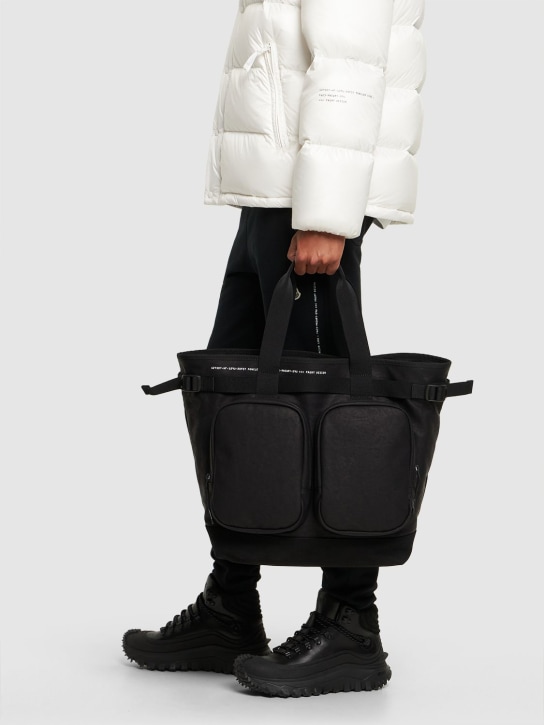 Moncler Genius: Moncler x FRGMT cotton tote bag - Black - women_1 | Luisa Via Roma