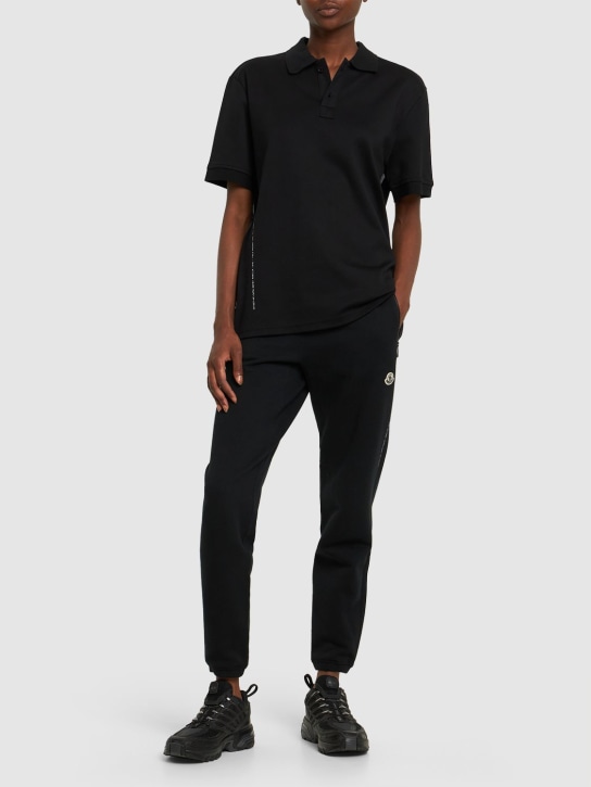 Moncler Genius: Moncler x FRGMT cotton piqué polo shirt - Black - women_1 | Luisa Via Roma