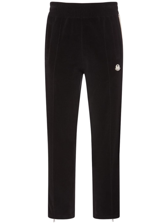 Moncler Genius: Moncler x Palm Angels jersey sweatpants - Black - men_0 | Luisa Via Roma