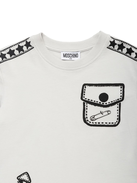 Moschino: 프린티드 코튼 저지 티셔츠 - kids-boys_1 | Luisa Via Roma