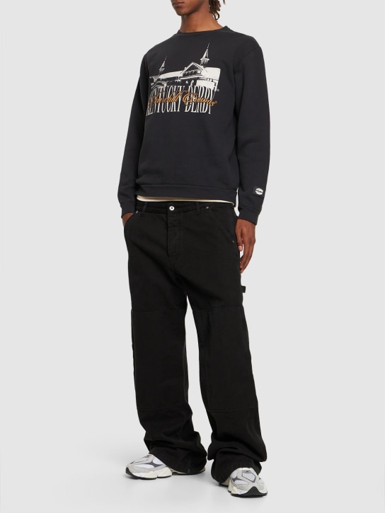 Homme+Femme: Twin Spires printed crewneck sweatshirt - Black - men_1 | Luisa Via Roma