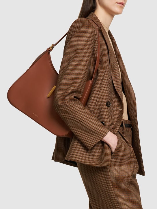 DeMellier: Grand sac porté épaule en cuir lisse Tokyo - Brun Roux - women_1 | Luisa Via Roma