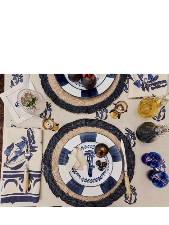 Johanna Ortiz: Set of 4 cotton napkins - Blue - ecraft_2 | Luisa Via Roma
