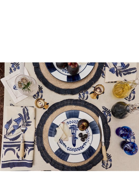 Johanna Ortiz: Cotton table cloth - Blue - ecraft_2 | Luisa Via Roma
