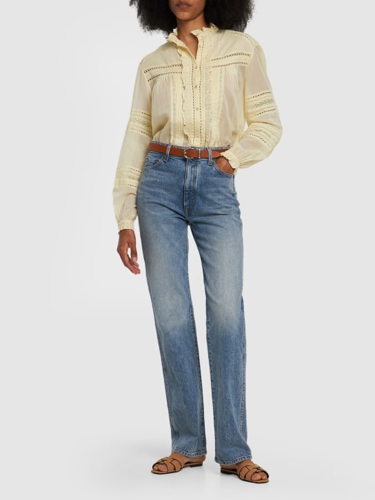 Marant Etoile: Hemd aus Baumwolle mit Rüschen  „Metina“ - Gelb - women_1 | Luisa Via Roma