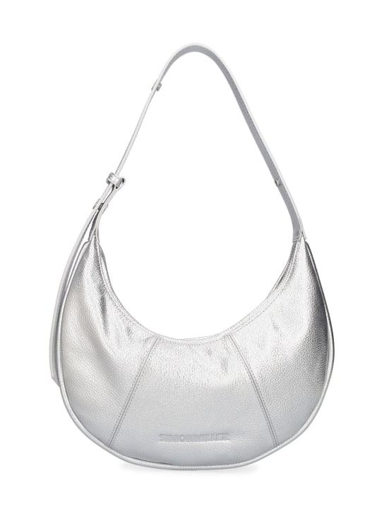 Simon Miller: Mini Dough leather shoulder bag - Gümüş - women_0 | Luisa Via Roma