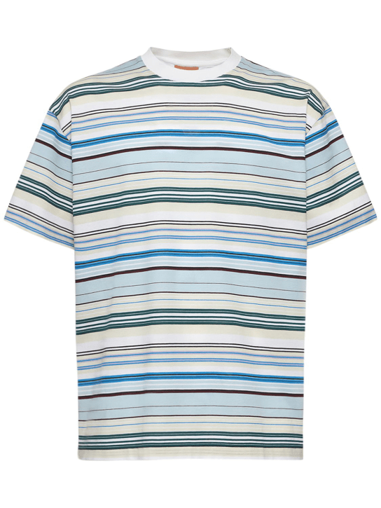 Missoni: Striped cotton jersey t-shirt - men_0 | Luisa Via Roma