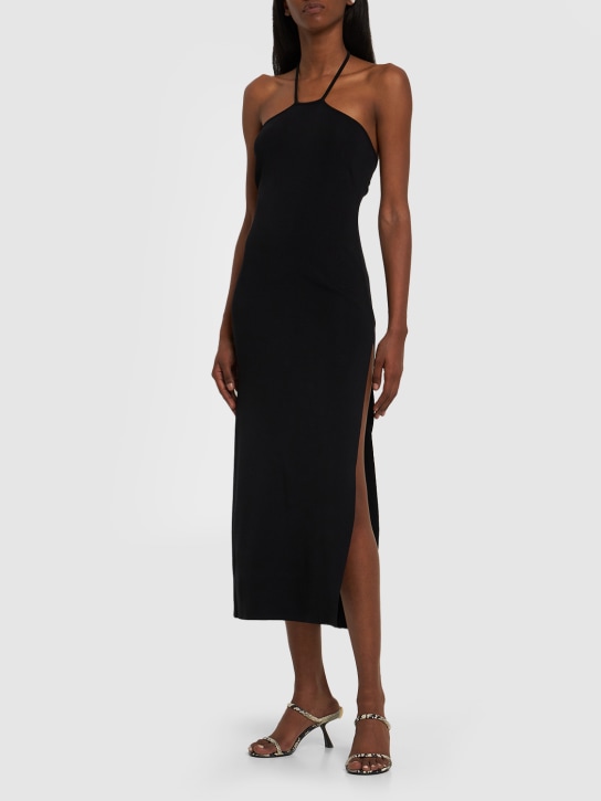 Simon Miller: Yuma maxi viscose halter dress - Black - women_1 | Luisa Via Roma