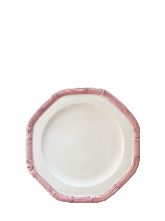 Les Ottomans: Bamboo ceramic plate - White - ecraft_0 | Luisa Via Roma