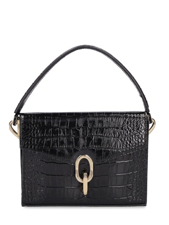 ANINE BING: Mini Colette embossed leather bag - Black - women_0 | Luisa Via Roma