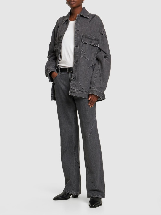 Gauchere: Cotton denim jacket w/ patch pockets - Grey - women_1 | Luisa Via Roma