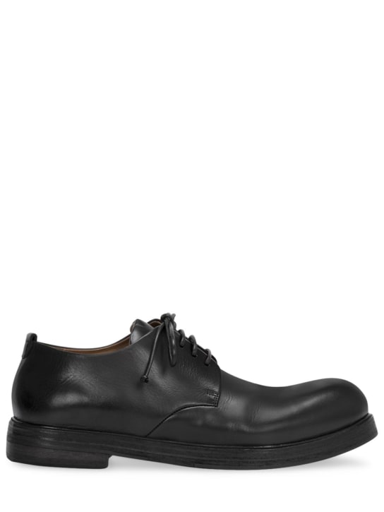 Marsell: Zucca Zeppa leather derby shoes - Siyah - men_0 | Luisa Via Roma