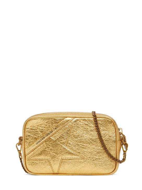Golden Goose: Mini Star laminated leather shoulder bag - women_0 | Luisa Via Roma