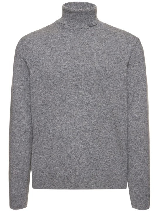 Theory: Hilles cashmere knit turtleneck sweater - Grey - men_0 | Luisa Via Roma
