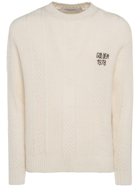 Golden Goose: Journey wool sweater - White - men_0 | Luisa Via Roma