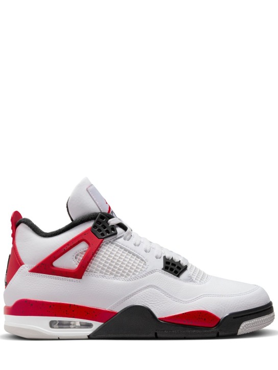 Nike: Sneakers "Air Jordan 4 Retro" - White/Fire Red - men_0 | Luisa Via Roma