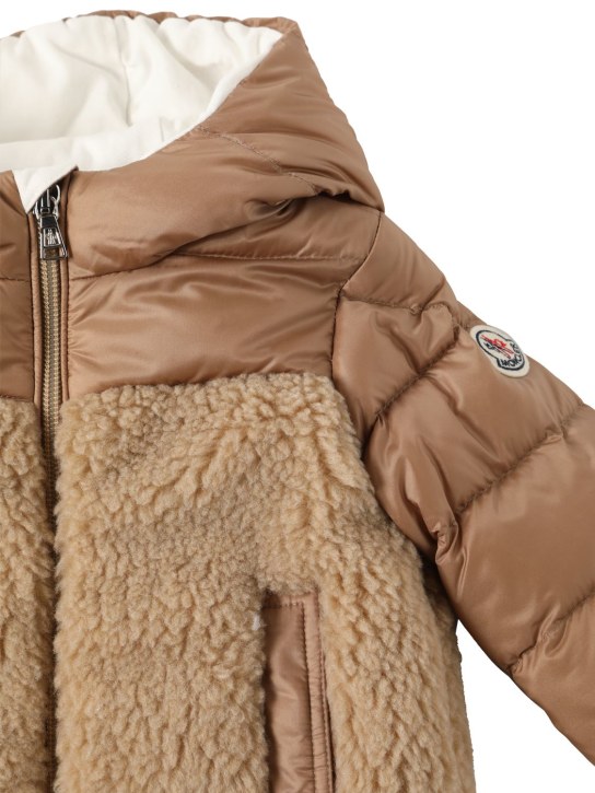 Moncler: Amin 다운 재킷 - 황갈색 - kids-girls_1 | Luisa Via Roma