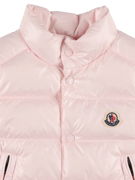 Moncler: Bernard nylon down vest - Light Pink - kids-girls_1 | Luisa Via Roma
