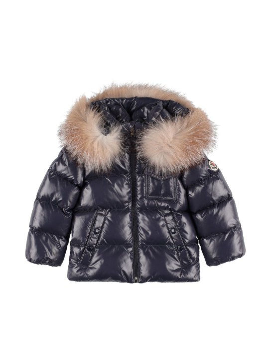 Moncler: K2 다운 재킷 - 네이비 - kids-girls_0 | Luisa Via Roma
