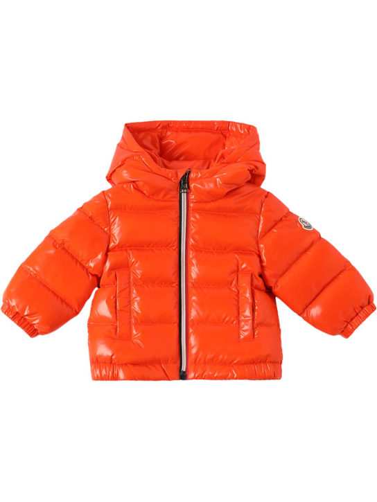 Moncler: New Aubert down jacket - Medium Orange - kids-girls_0 | Luisa Via Roma