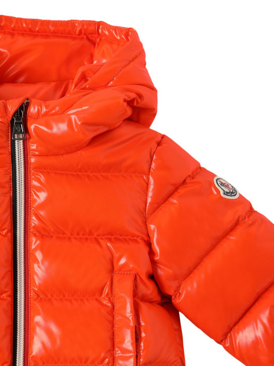 Moncler: New Aubert 다운 재킷 - Medium Orange - kids-girls_1 | Luisa Via Roma
