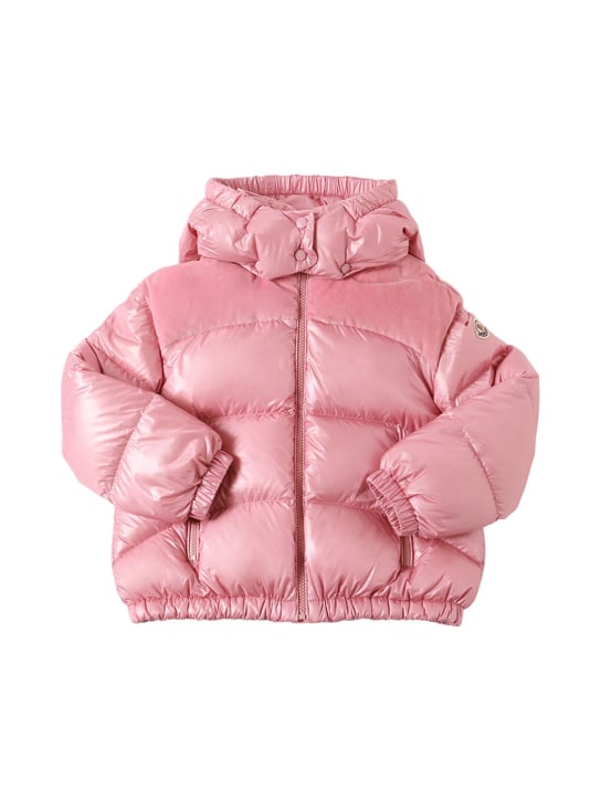 Moncler: Isa nylon down jacket - Medium Pink - kids-girls_0 | Luisa Via Roma